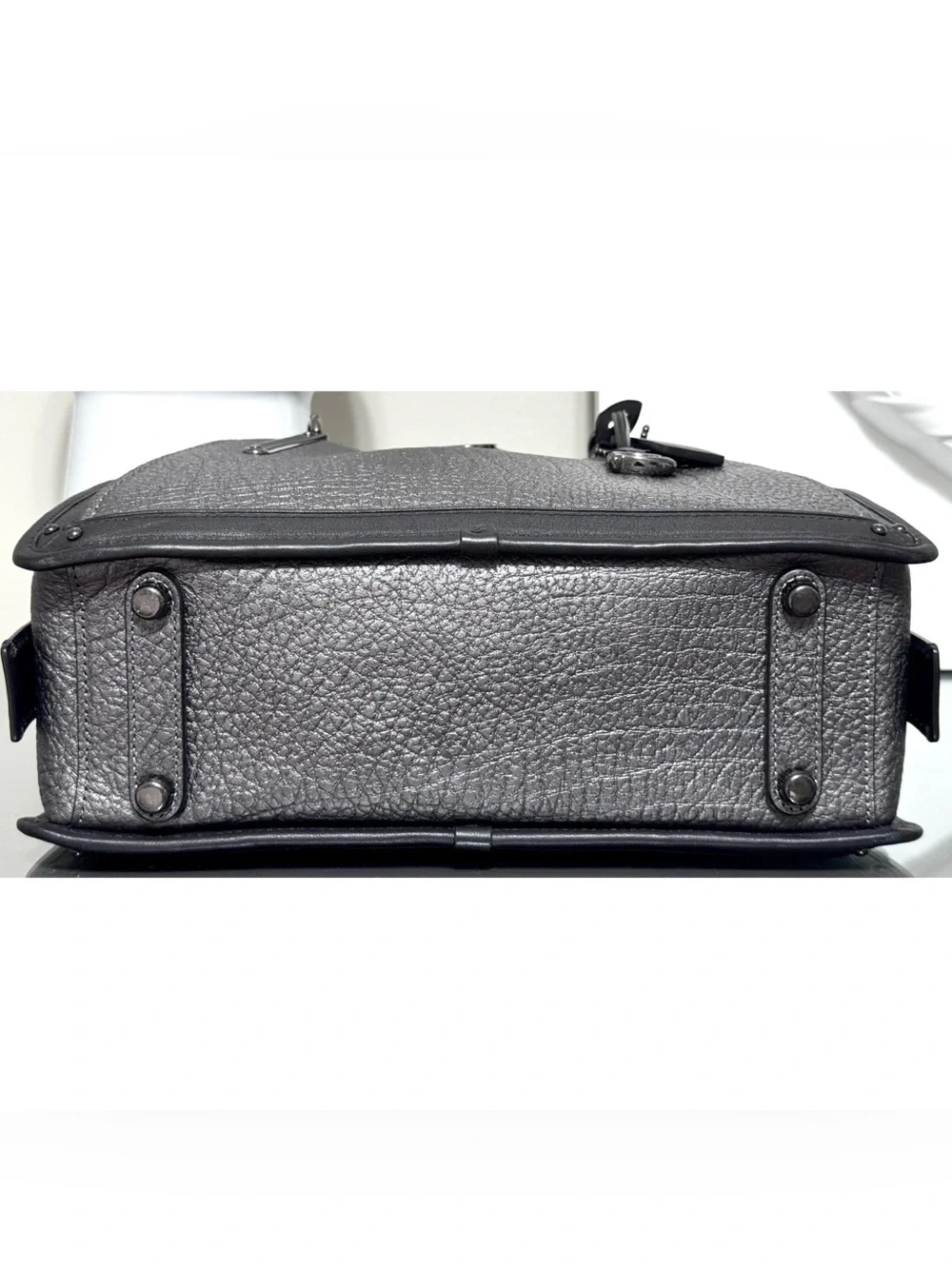 COACH Dreamer Satchel 38546 METALLIC GRAPHITE